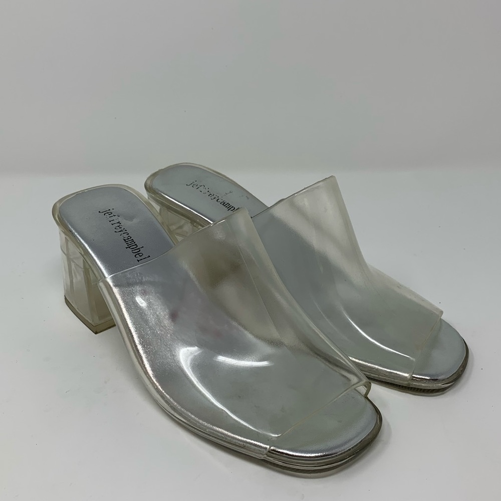 Jeffrey Campbell Petra Jelly Clear Plastic Mule
